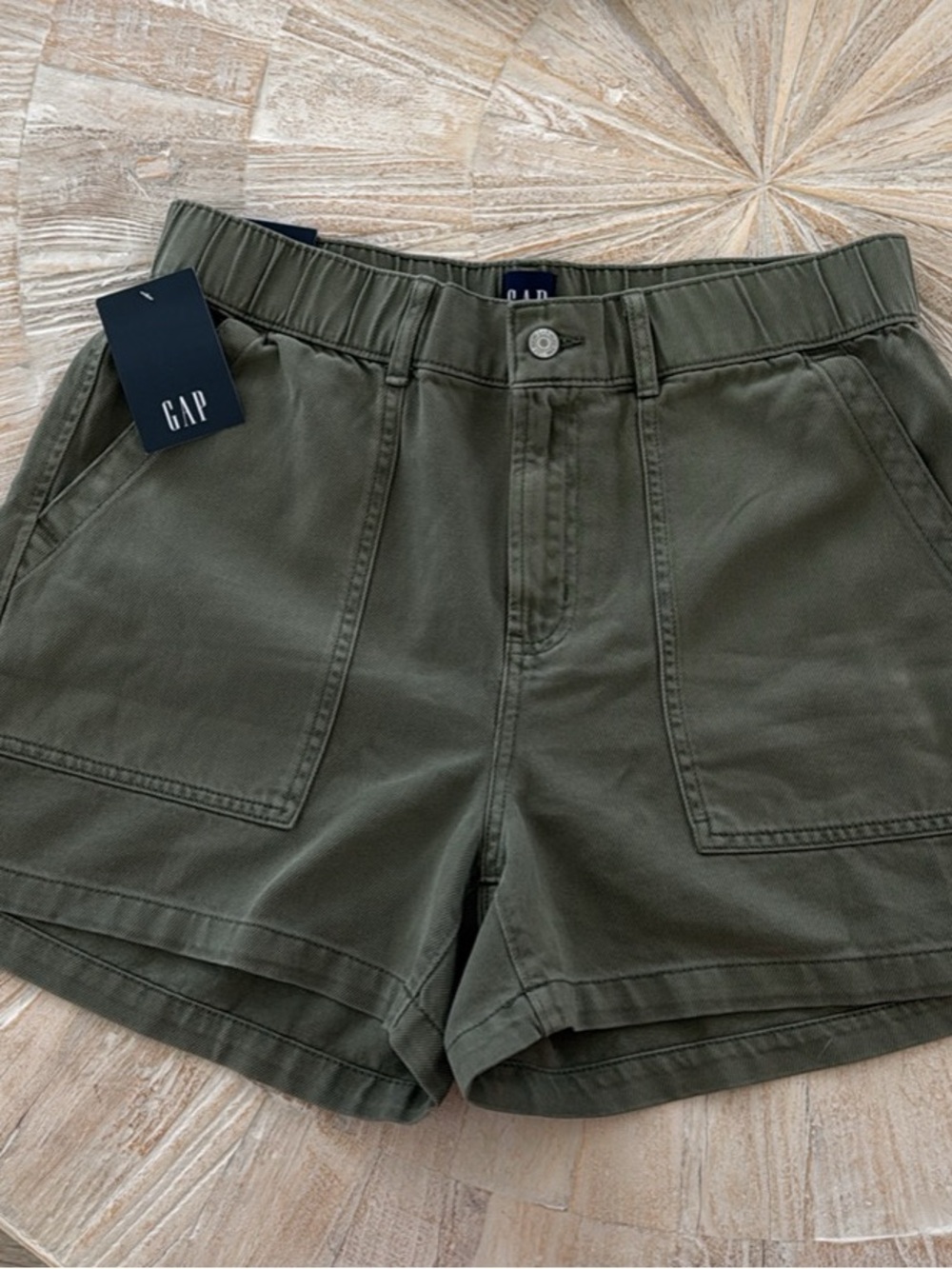 GAP Olive Green Utility Bermuda Shorts